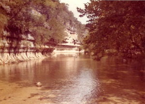 looking along the river