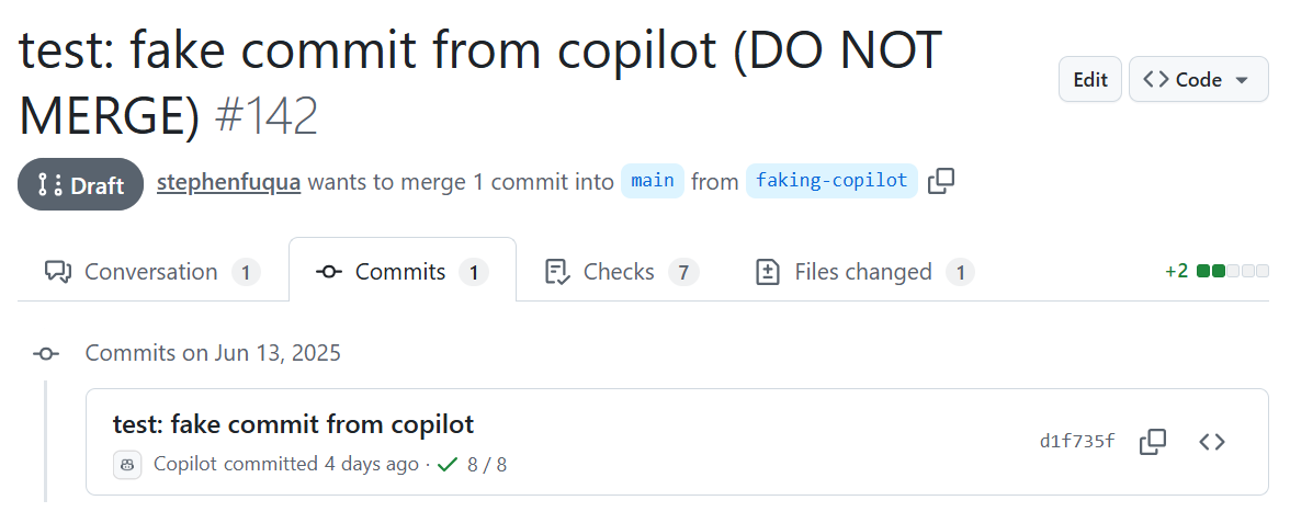 Fake signed commit